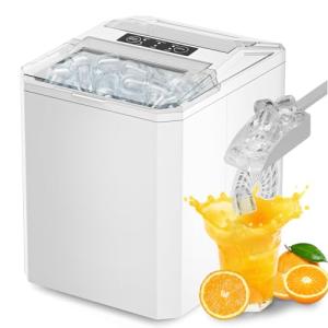 Portable Ice Maker with Handle - 9 Bullet Cubes