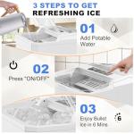 Portable Ice Maker with Handle - 9 Bullet Cubes