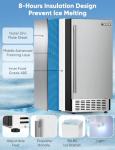 Coolski 80Lbs/Day Stainless Steel Ice Maker