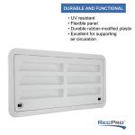 RecPro 20" Dometic Refrigerator Side Wall Vent, White