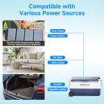 Portable 12V Car Refrigerator with Dual Zone Control