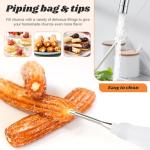 Stainless Steel Churro Maker with Nozzles and Tips