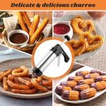Stainless Steel Churro Maker with Nozzles and Tips
