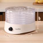 Compact Food Dehydrator with 5 BPA-Free Racks