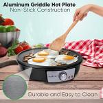 Nutrichef 12-Inch Electric Crepe Maker & Griddle