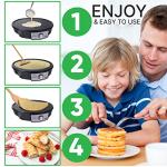 Nutrichef 12-Inch Electric Crepe Maker & Griddle