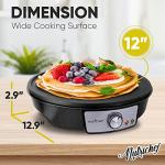 Nutrichef 12-Inch Electric Crepe Maker & Griddle