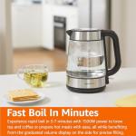 Amazon Basics Glass Electric Kettle, 1.8 Quarts