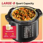 CARORI 12-in-1 Electric Pressure Cooker, 8Qt