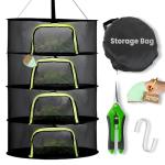 4-Layer Herb Drying Rack with Garden Pruning Shears