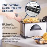 Elite Gourmet Electric Immersion Deep Fryer 2 Quart