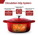 5.5 Quart Enameled Cast Iron Dutch Oven, Red