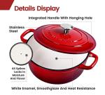 5.5 Quart Enameled Cast Iron Dutch Oven, Red
