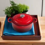 5.5 Quart Enameled Cast Iron Dutch Oven, Red