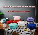 5.5 Quart Enameled Cast Iron Dutch Oven, Red