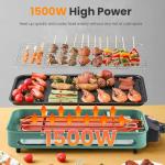 1500W Smokeless Indoor Grill with Removable Plate