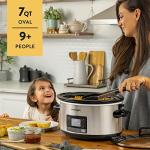 7-Quart Portable Programmable Slow Cooker with Timer