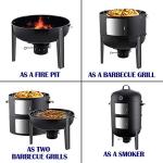 Realcook 20-Inch Vertical Charcoal BBQ Smoker