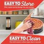 Gourmia Nonstick Belgian Waffle Maker with Indicator Lights