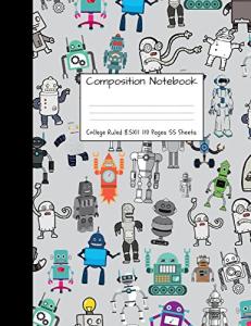 Robot Party Composition Notebook for School