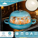 Blue Enamel Cast Iron Dutch Oven - 6 Quart