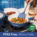 27-Piece Nonstick Ceramic Cookware Set in Navy
