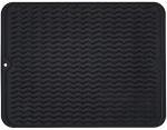 Large Non-Slip Silicone Dish Drying Mat - Black