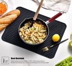 Large Non-Slip Silicone Dish Drying Mat - Black
