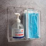 Face Mask and Hand Sanitizer Dispenser Stand