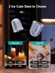 HiCOZY Clear Ice Maker with Ambient Lights