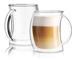 JoyJolt Caleo Double Wall Coffee Cups Set of 2
