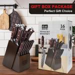 16-Piece Japanese Kitchen Knife Set with Block