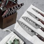 16-Piece Japanese Kitchen Knife Set with Block
