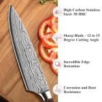 Sunnecko 8" High Carbon Chef Knife with Sheath