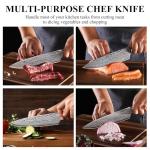 Sunnecko 8" High Carbon Chef Knife with Sheath