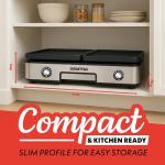 Gourmia 3-in-1 Electric Indoor Grill and Griddle
