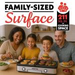 Gourmia 3-in-1 Electric Indoor Grill and Griddle
