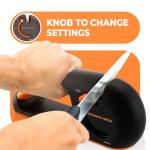 Orange Ninja 4-Stage Knife Sharpener with Grip