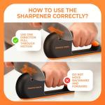 Orange Ninja 4-Stage Knife Sharpener with Grip