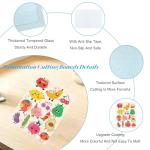 6-Pack Textured Glass Cutting Boards for Kitchen