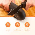 Orange Ninja 4-Stage Knife Sharpener with Grip