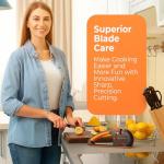 Orange Ninja 4-Stage Knife Sharpener with Grip