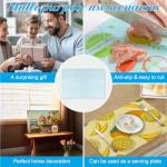 6-Pack Textured Glass Cutting Boards for Kitchen