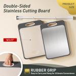 Large Double-Sided Stainless Steel Cutting Board