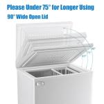 Compact 3.5 Cu.Ft White Chest Freezer with Basket