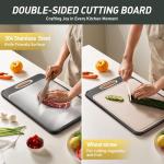 Large Double-Sided Stainless Steel Cutting Board