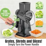 EDEFISY 3-in-1 Hand Crank Cheese Grater