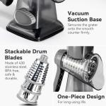 EDEFISY 3-in-1 Hand Crank Cheese Grater