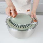 Stainless Steel Salad Spinner with Non-Slip Base