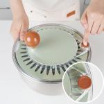 Stainless Steel Salad Spinner with Non-Slip Base